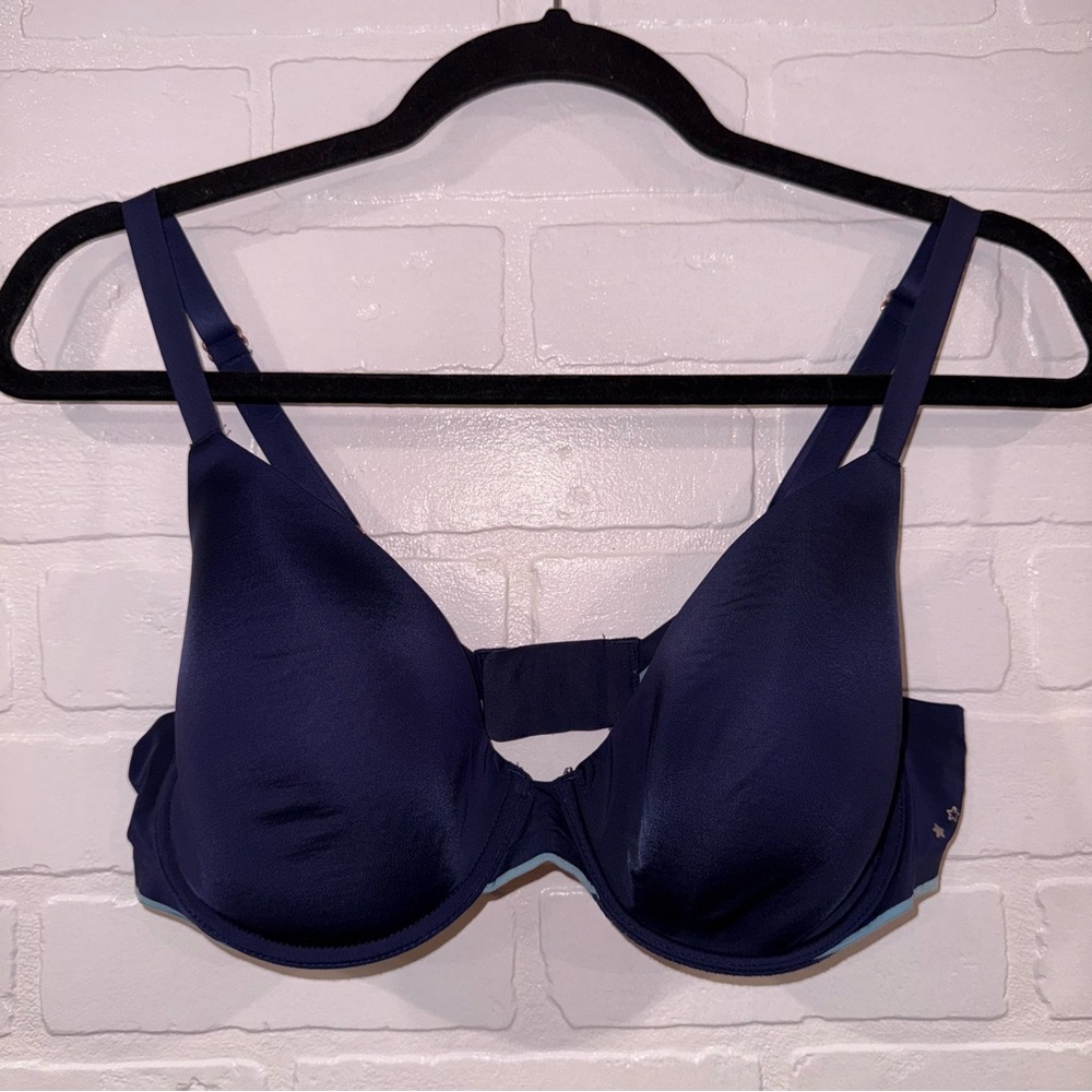 Aerie Real Me Full Coverage Blue Underwire Bra with Cute Star Print - Picture 8 of 13